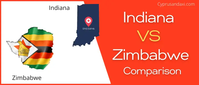 Is Indiana bigger than Zimbabwe