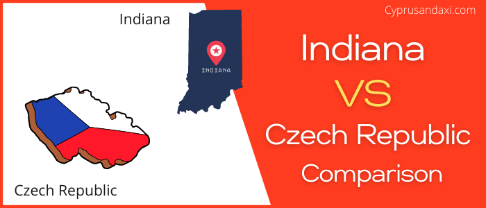 Is Indiana bigger than the Czech Republic
