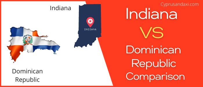 Is Indiana bigger than the Dominican Republic