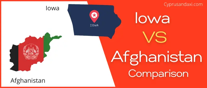 Is Iowa bigger than Afghanistan