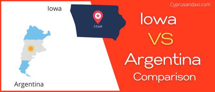 Is Iowa bigger than Argentina