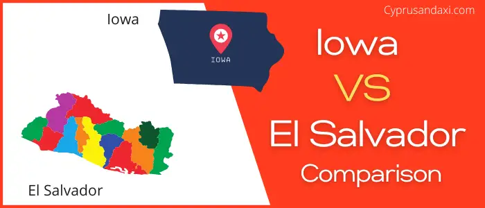 Is Iowa bigger than El Salvador