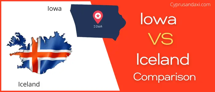 Is Iowa bigger than Iceland