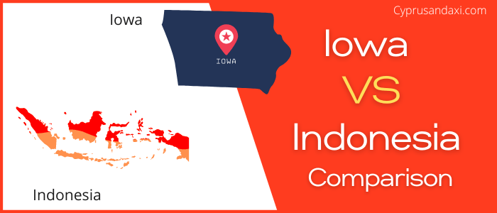 Is Iowa bigger than Indonesia
