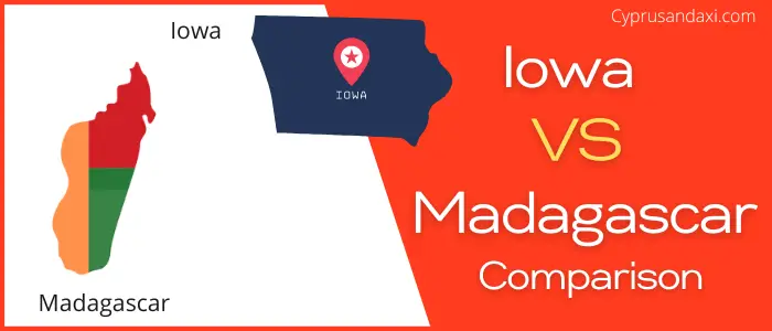 Is Iowa bigger than Madagascar