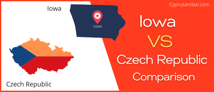 Is Iowa bigger than the Czech Republic