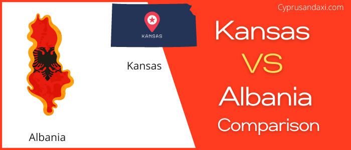 Is Kansas bigger than Albania