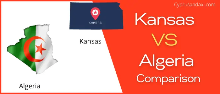 Is Kansas bigger than Algeria