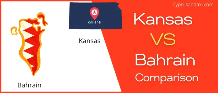 Is Kansas bigger than Bahrain