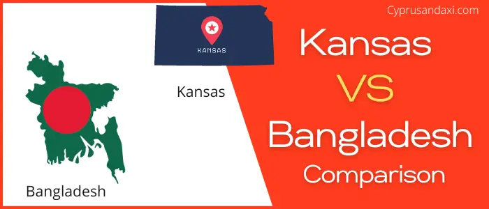 Is Kansas bigger than Bangladesh