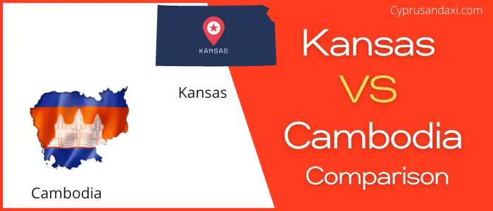 Is Kansas bigger than Cambodia