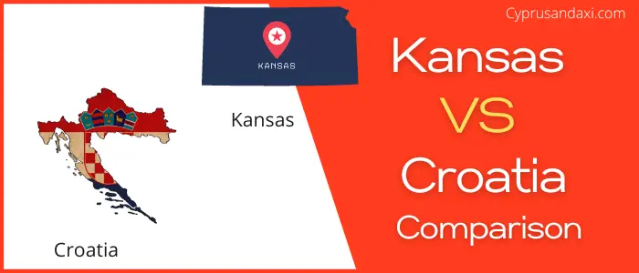 Is Kansas bigger than Croatia