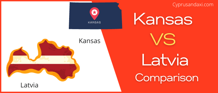 Is Kansas bigger than Latvia