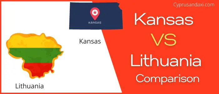 Is Kansas bigger than Lithuania