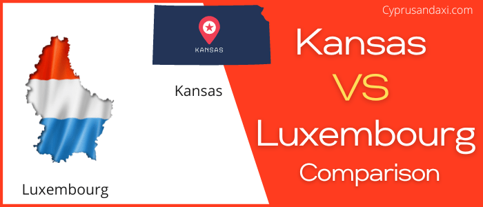 Is Kansas bigger than Luxembourg