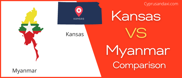 Is Kansas bigger than Myanmar