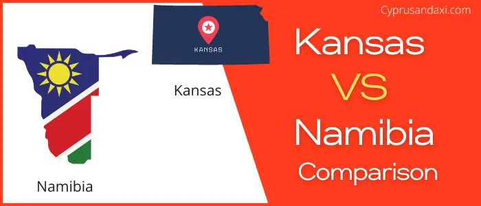 Is Kansas bigger than Namibia