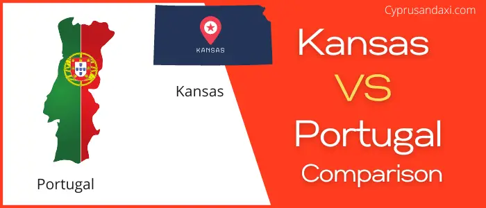 Is Kansas bigger than Portugal