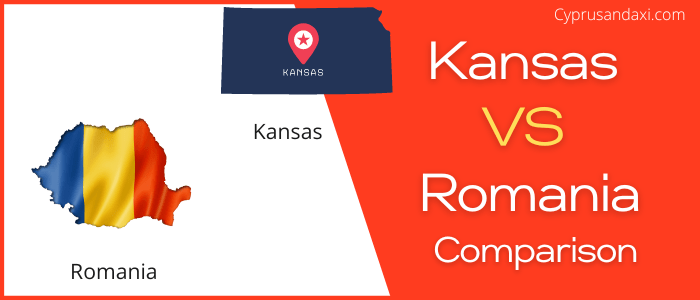 Is Kansas bigger than Romania