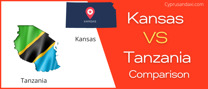 Is Kansas bigger than Tanzania