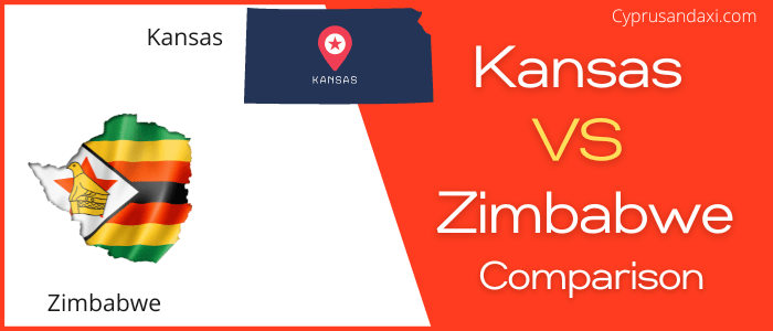 Is Kansas bigger than Zimbabwe