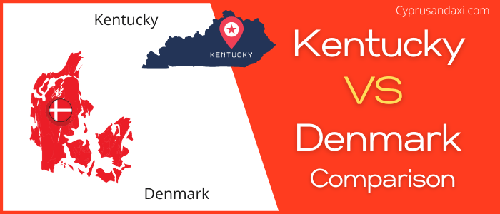 Is Kentucky bigger than Denmark