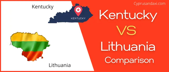 Is Kentucky bigger than Lithuania