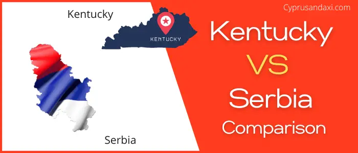 Is Kentucky bigger than Serbia