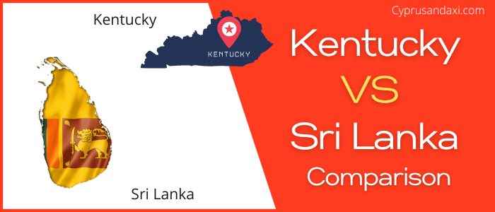 Is Kentucky bigger than Sri Lanka