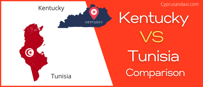 Is Kentucky bigger than Tunisia