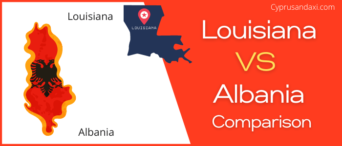 Is Louisiana bigger than Albania