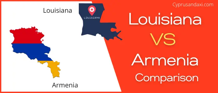 Is Louisiana bigger than Armenia