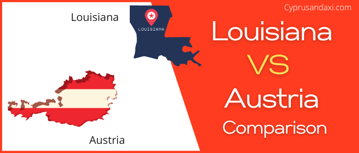 Is Louisiana bigger than Austria