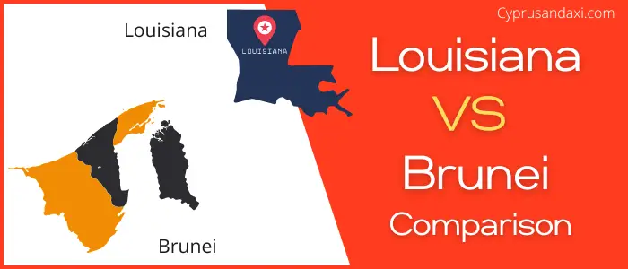 Is Louisiana bigger than Brunei