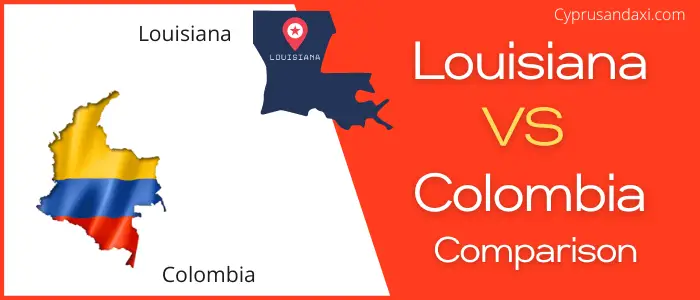 Is Louisiana bigger than Colombia