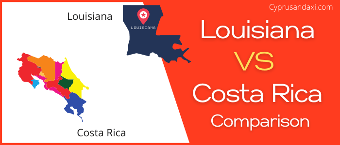 Is Louisiana bigger than Costa Rica