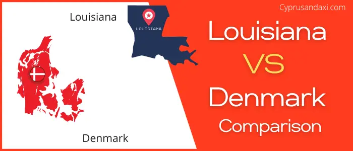 Is Louisiana bigger than Denmark