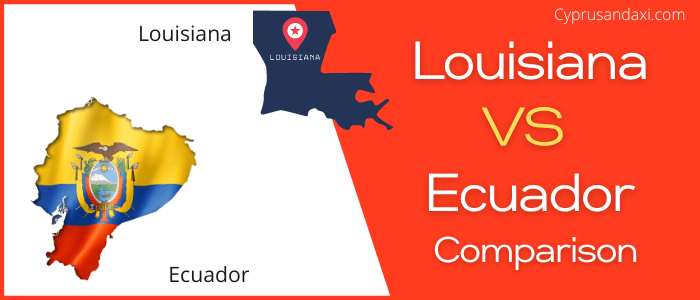 Is Louisiana bigger than Ecuador