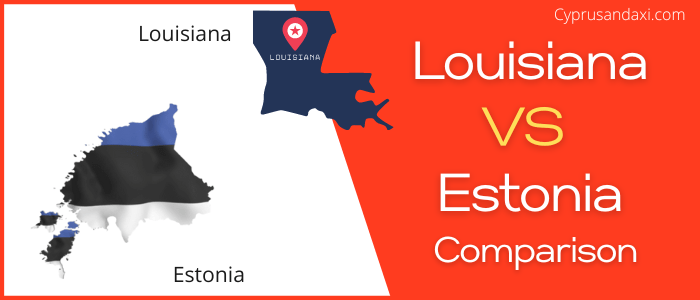 Is Louisiana bigger than Estonia
