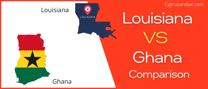 Is Louisiana bigger than Ghana