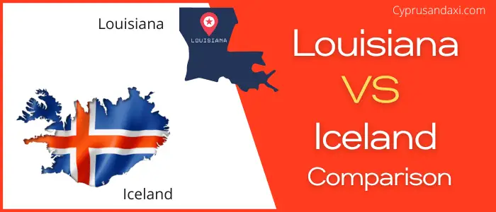 Is Louisiana bigger than Iceland