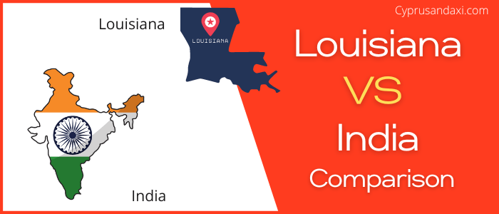 Is Louisiana bigger than India