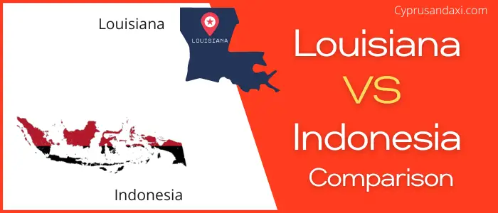 Is Louisiana bigger than Indonesia