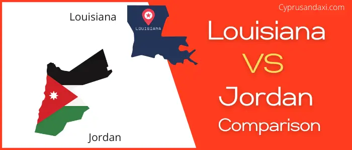 Is Louisiana bigger than Jordan