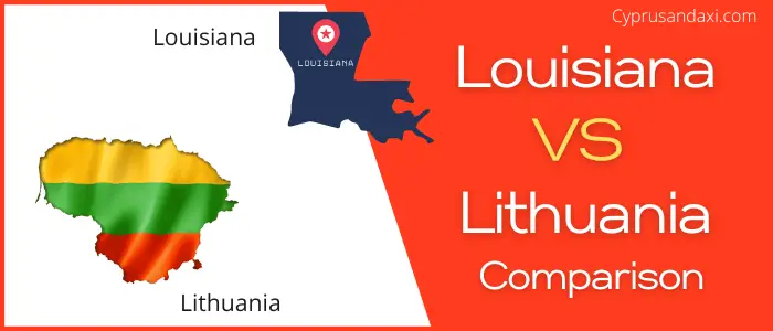 Is Louisiana bigger than Lithuania