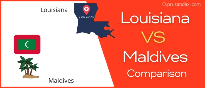 Is Louisiana bigger than Maldives