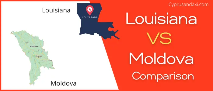 Is Louisiana bigger than Moldova