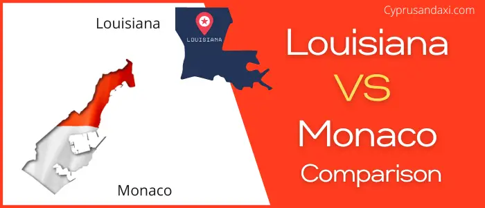 Is Louisiana bigger than Monaco