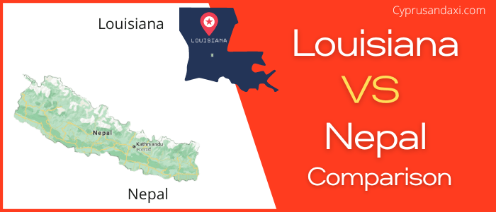 Is Louisiana bigger than Nepal