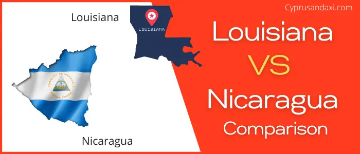 Is Louisiana bigger than Nicaragua